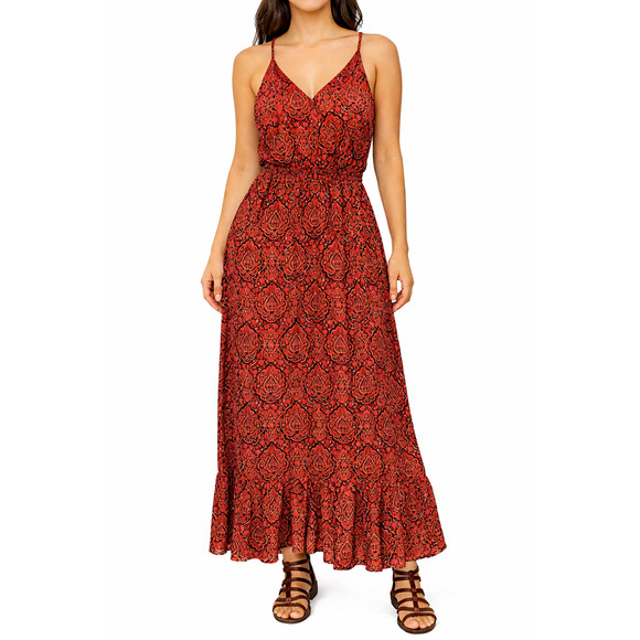 Lucky Brand Dresses & Skirts - Lucky Brand Maxi Dress Medium Paisley Boho Spaghetti Strap Flowy Sundress NWT
